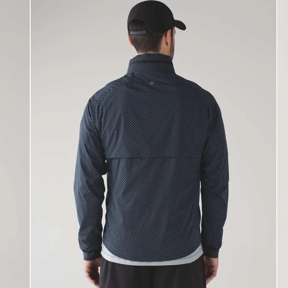 Lululemon Surge Jacket Saint James Tweed Iron Blue Black Size XL Men’s - Picture 13 of 16